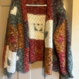 POL Multicolor Patchwork Women's Cardigan